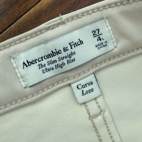 Abercrombie & Fitch The Slim Straight Ultra High Rise Curve Love Size 27 Long - Picture 6 of 9